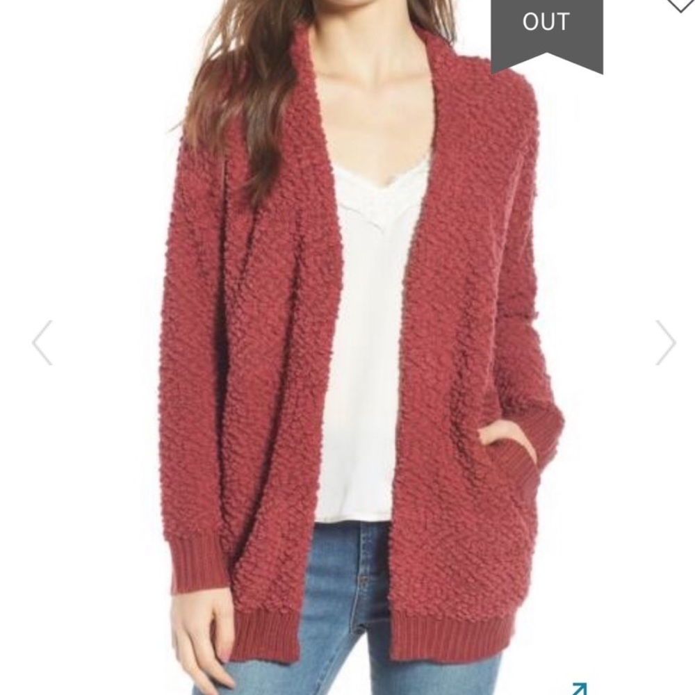 Dreamers Berry Chenile Cardigan